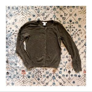 H&M Cotton Basic Green Cardigan